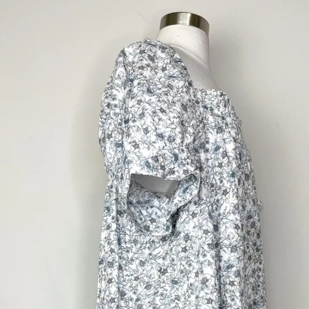 J. Crew Cotton Poplin Shift Dress Floral Vines. Size: 3X - Picture 4 of 7